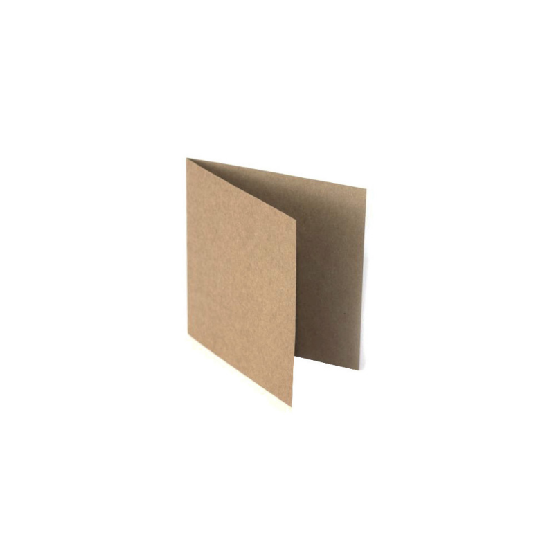 Baza na kartkę kwadrat 13,5x13,5 cm plus koperta - kraft - Inna Marka - 1