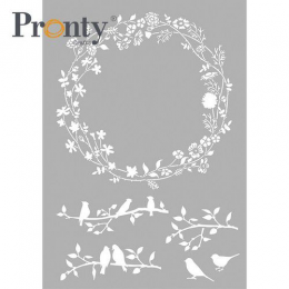 Pronty Mask stencil Wreath Spring - Pronty Crafts - 1