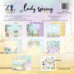 Zestaw Papierów 15x15 - Lady Spring- ZoJu Design - ZoJu Design - 1