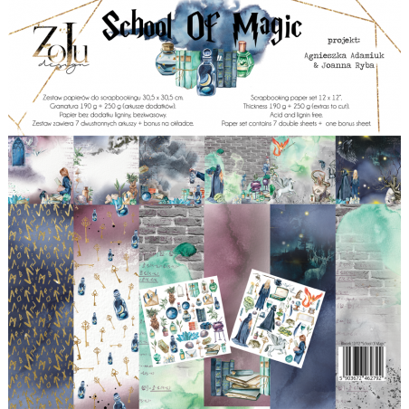 Blok papierów ZoJu Design - SCHOOL OF MAGIC 30x30 - ZoJu Design - 1