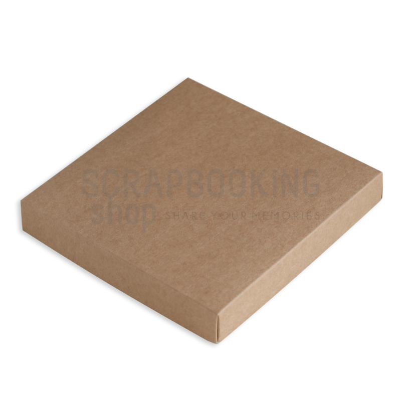 Pudełko na kartkę 16x16x2,5cm - kraft - Eco-scrapbooking - 1