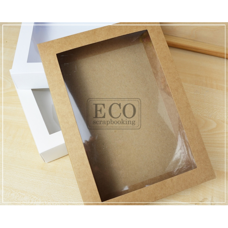 Pudełko z okienkiem Eco-Scrapbooking - KRAFT 22x15,5x3,5 - Eco-scrapbooking - 1