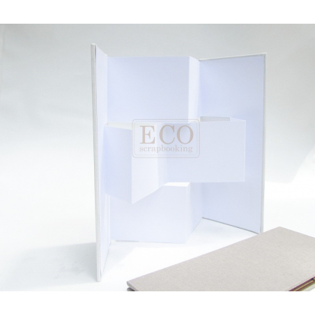Kartka parawan z okładką  - biała - Eco-scrapbooking - 1